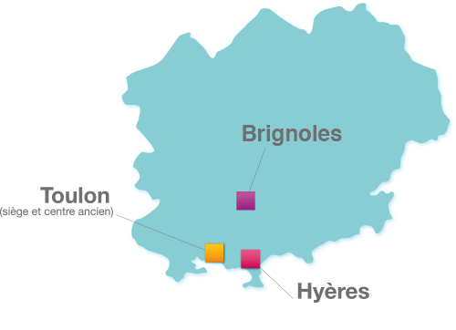 Carte des agences Var Aménagement Développement